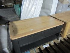 Oak Furnitureland Grove Dark Grey Coffee Table Solid Hardwood RRP Â£199.99 (SKU OAK-APM-GRV008 PID