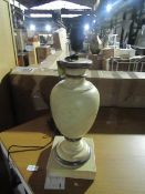 Oka Gela Table Lamp Natural RRP Â£175.00 OKA Gela Table LampThe Gela draws on the ornate stonework