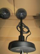 Chelsom Lighting Lunar Black Ceiling Pendant Light, Steel Stone & Glass - Good Condition.