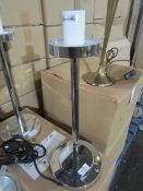 Chelsom Lighting Odeon Table Lamp, Polished Chrome - Good Condition & No Shade.