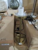 Chelsom Lighting Odeon Table Lamp, Brushed Brass - Good Condition & No Shade.