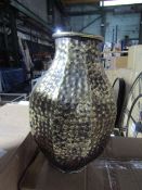 Cox & Cox Gilded Textured Vase RRP Â£75.00 SKU 1130366 (PLT 3RD AVE PALLET 64) Add a dimension of