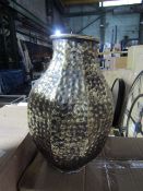 Cox & Cox Gilded Textured Vase RRP Â£75.00 SKU 1130366 (PLT 3RD AVE PALLET 64) Add a dimension of