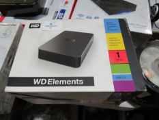 WD Elements Desktop USB2 Black External Hard Drive model WDBAAU0010HBK packaged look to still be
