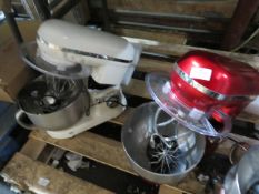 2x Von Shef stand mixers both with faults one has no power and the other one has a faulty speed