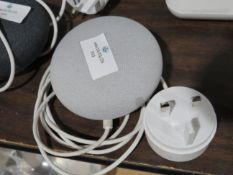 Google small smart speaker, comes with power cable but no packaging