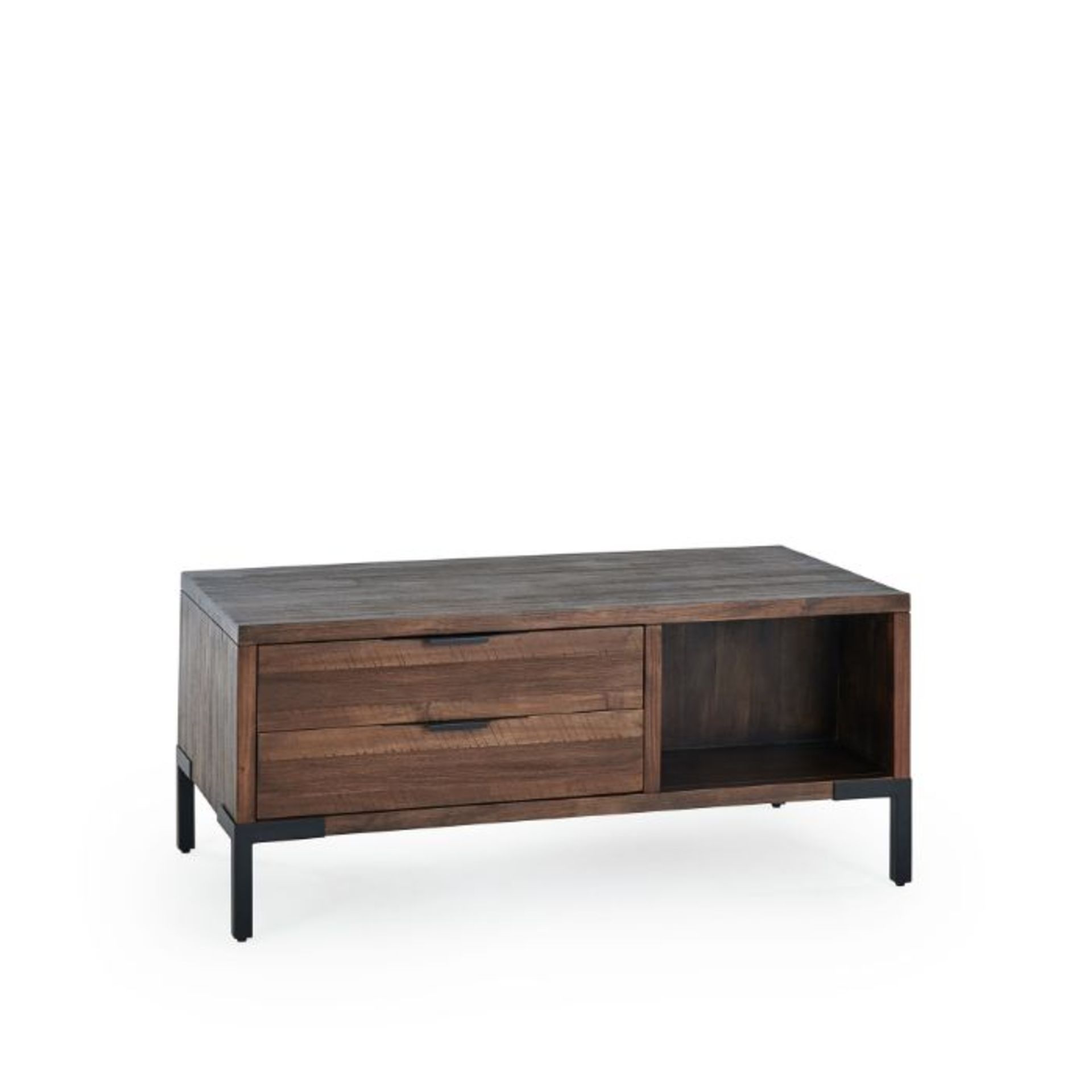 Oak Furnitureland Detroit Solid Hardwood And Metal Coffee Table With Storage RRP ?349.99 Oak - Image 4 of 9