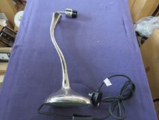 Chelsom - Angled neck Chrome table lamp - New & Boxed.