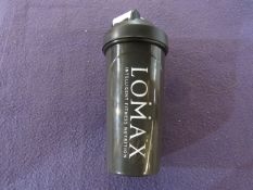 5x Lomax - Black Protein Shaker Bottle's - 600ml - New & Packaged.