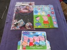 1x Peppa Pig - Set of 4 Finger Puppets - Unused. 1x Peppa Pig - Busy Pack Colouring Book -
