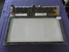 Laughter Sign With Picture Frame - Unused & Packaged.