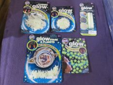5x Glow Stars - Assorted Items ( See Image For Contents ) - Unused & Packaged.