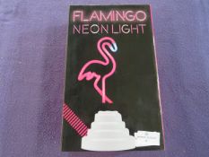 2x Flamingo - Neon Light - Untested & Boxed.