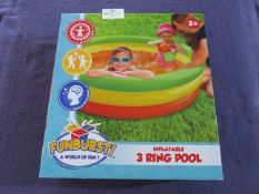 FunBurst - Inflatable 3-Ring Pool - Unchecked & Boxed.