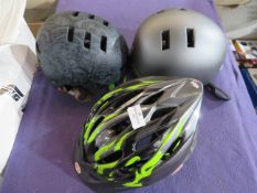 1x Bell - Youth Bicycle Helmet - Used Condition, Still Good Condition. 1x Giro - Grey Bicycle Helmet