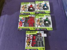 4x Klikbot - Stop Motion Animation Figures - Unused & Boxed.