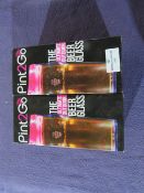 2x Addliquid - Pint2go Beer Glass - Unused & Boxed.