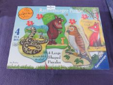 Ravensburger - Gruffalo 4-Large Shaped Puzzles - New & Packaged.