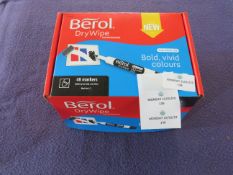 Berol - Dry Wipe White Board Markers - Black Ink - ( 48-Pieces Per Box ) - Unused & Boxed.