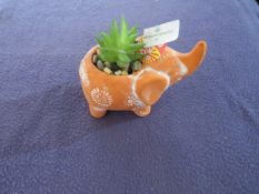 7x Artificial Cactus Elephant Ornaments - Unused, No Packaging.
