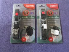 2x Kumfi - Combi Collar - Black - Size Medium - New & Packaged.