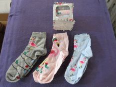 2x Flamingo - 3-Pairs Of Socks Set - New & Boxed.