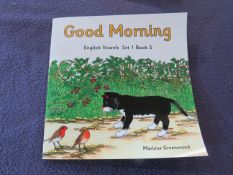 75x Marlene Greenwood - English Vowels Good Morning Books - Unused.