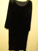 Unbranded Velvet Style Dress Approx Size 10 Unworn Sample