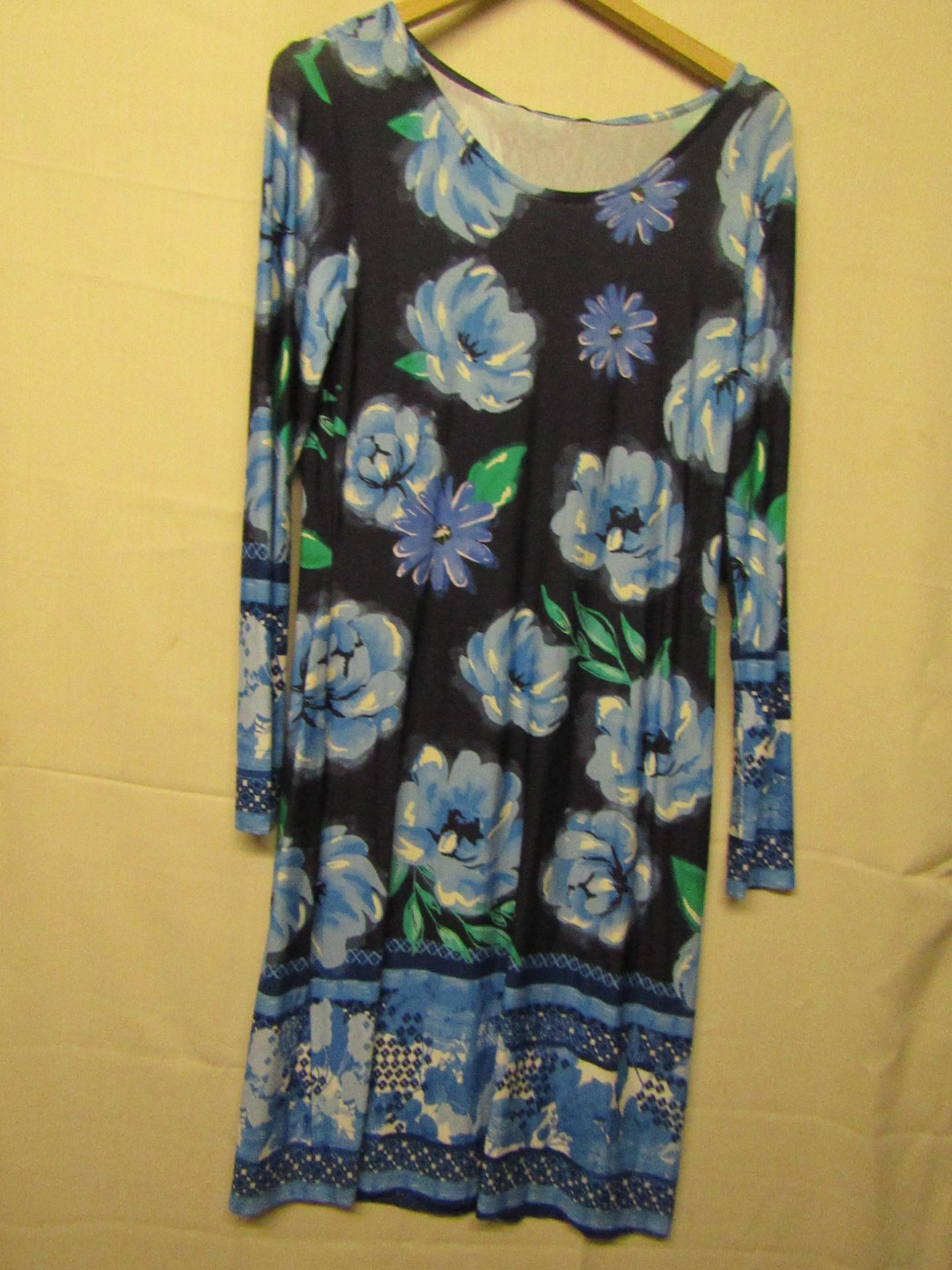 Unbranded Blue Floral Dress Size 10 Unworn Sample2