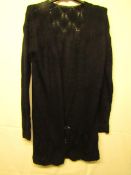 Open Fronted Cardigan Black Approx Size M-L New With Tags