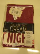 Ladies Jersey Varsity Pyjama Short Set Red/Marl Size 20-22 New & Packaged