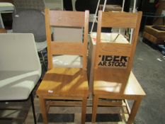 Cotswold Company Oakland Rustic Oak Ladderback Chair - Wooden Seat Pad RRP Â£160.00 Clean,