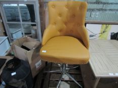 Moot Group Rocco Luxury Yellow Leather Effect Office Chair RRP Â£125 SKU 096-14-03-10-01-NOID