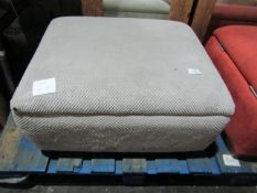 Oak Furnitureland Lonsdale Storage Footstool in Aero Silver RRP Â£199.28 SKU OAK-APM-GEN080-AER-