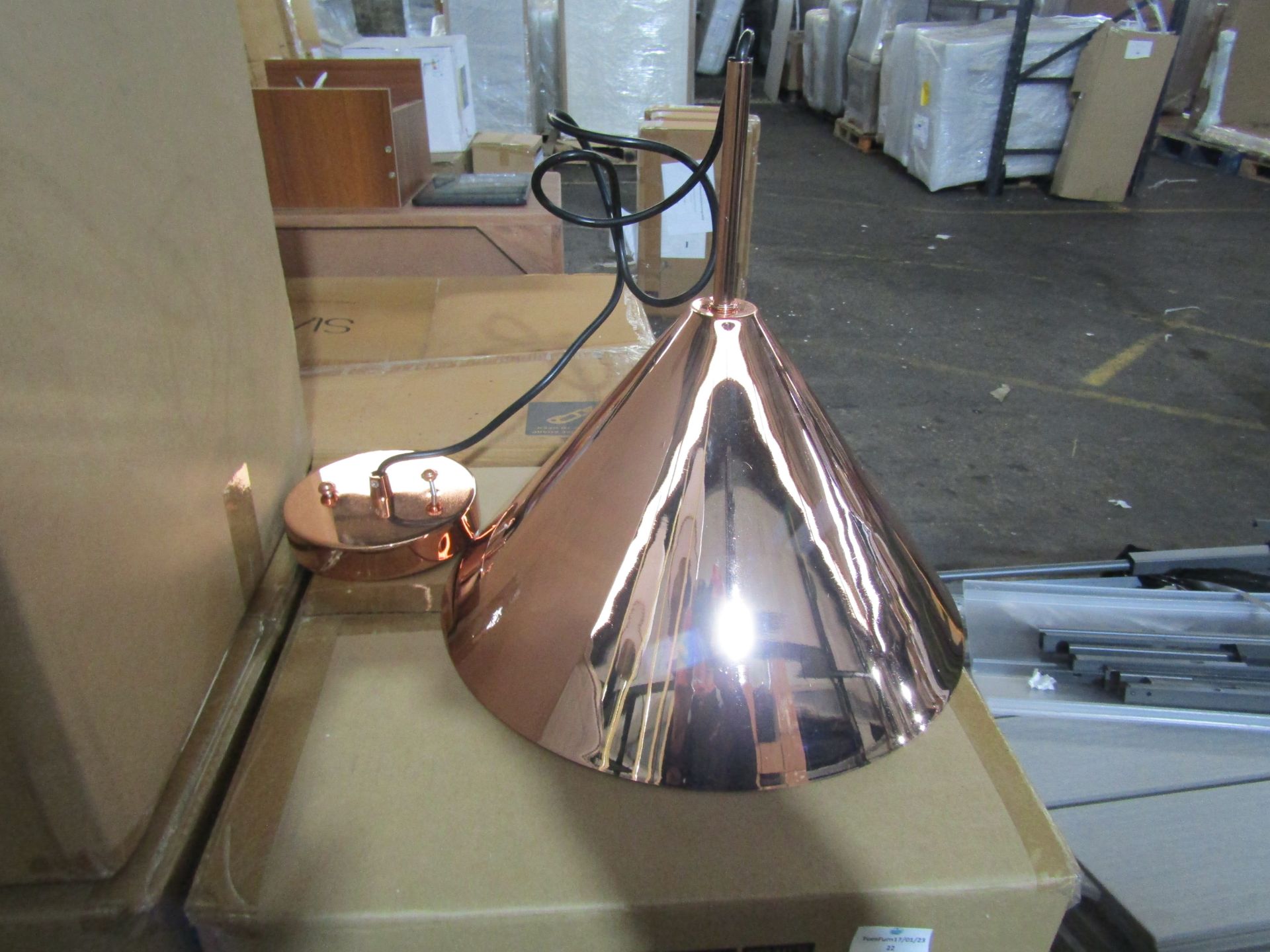 Swoon Joey Large Pendant in Copper RRP £59.00 SKU SWO-GW-joeypendantlargecopper-A+ PID SWO-GW-19769