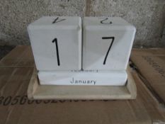 Cox & Cox Cement Perpetual Calendar RRP Â£50.00 Cement Perpetual Calendar from Cox & Cox SKU COX-