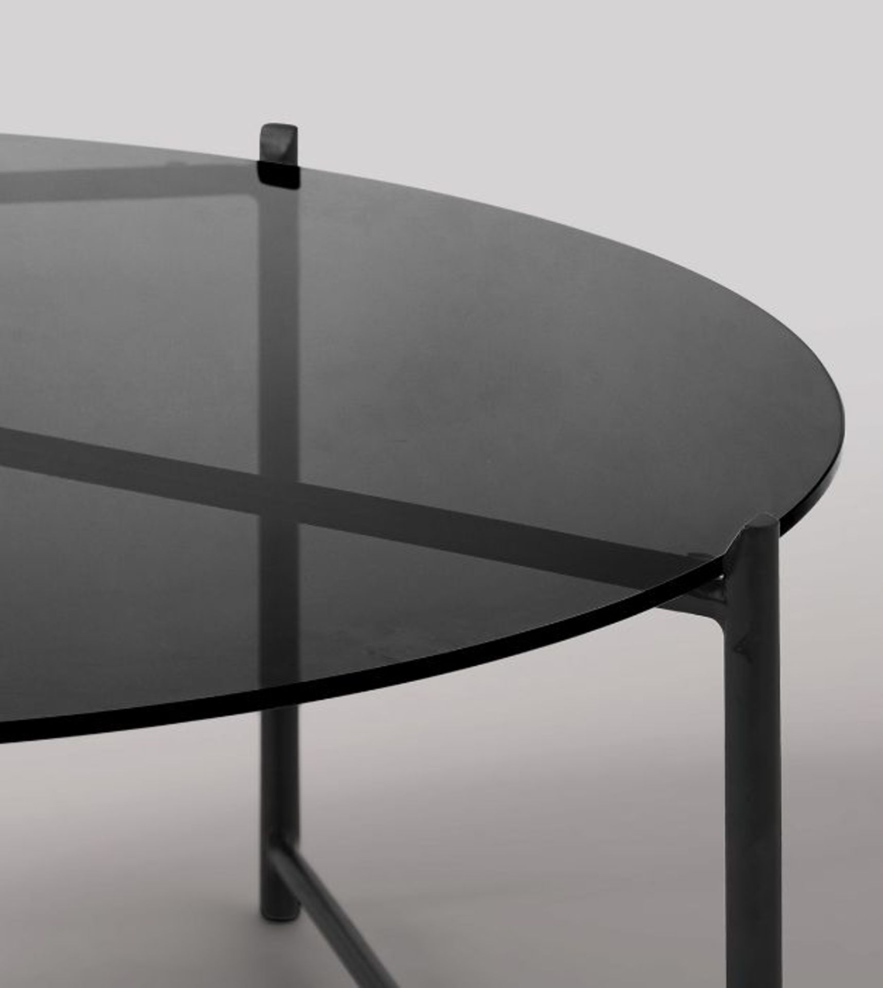 Swoon Linnun Coffee Table Black Steel & Smoked Glass RRP £329.00 SKU SWO-GW-linnuncoffsgl-A+ PID SWO - Image 5 of 6