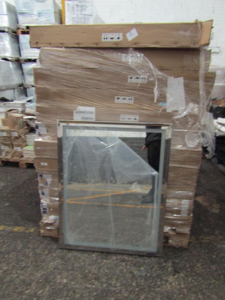 Pallets of new and customer returns stock including bathroom units, Mirrors, Electricals and more