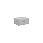 Oak Furnitureland Malvern Storage Footstool in Silver fabric RRP ?449.99 Upholstered in fabric