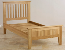 Oak Furnitureland Bevel Solid Oak 3Ft Single Bed RRP ¶œ349.99 SKU OAK-APM-BEV014OAK PID OAK-APM-0406