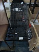 Cox & Cox Flat Rattan Dining Chair Black RRP Â£250.00 Cox & Cox Flat Rattan Dining Chair Black RRP