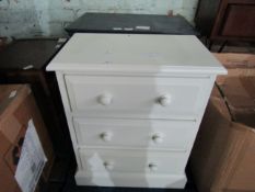 Cotswold Company Burford Warm White 3 Drawer Wide Bedside Chest RRP Â£135.00 SKU COT-APM-609.003 PID