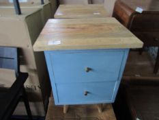 Fishe and Lilly Mint Green Bedside Table in Mango Wood RRP Â£129.99 Made from 100% solid,