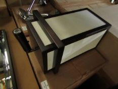 Chelsom - Black & White Box Wall Light With Adjustable Reading Light - Good Condition & Boxed.