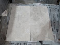 10x Packs of 5 Homebase 600x300mm Distressed Damask Grey wall tiles, new, ref code