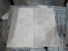 10x Packs of 5 Homebase 600x300mm Distressed Damask Grey wall tiles, new, ref code
