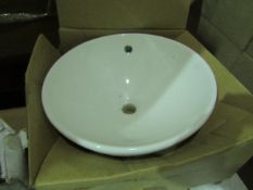 Laufen made "pudding bowl" Basins 450mm Diameter - New & Boxed.