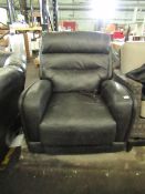 Costco Power Leather Recliner Armchair - Item Has Slight Marks On Bottom - Viewing Recommended.
