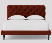 Swoon Burbage Divan Bed in Rouge Red Easy Velvet Dark Feet RRP ô?1349.00 SKU SWO-AP-