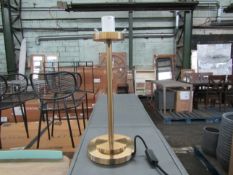 Chelsom Lighting Odeon Table Lamp, Brushed Brass - Good Condition & No Shade.